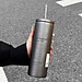 Ly giữ nhiệt Inox cao cấp hình trụ dáng cao 600ml nắp xoay kèm ống hút