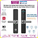 Bộ khóa cửa thông minh Gateway điều khiển từ xa, vân tay, thẻ từ, mật khẩu và chìa cơ Philips DDL610-5HBS - Hàng nhập khẩu