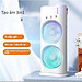 Quạt Hơi Nước, Quạt Phun Sương Mini, Quạt Để Bàn 2 Tầng Có Đèn Led Tiện Lợi, Màu Ngẫu Nhiên - Hàng Chính Hãng