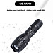 Đèn Pin Siêu Sáng US ARMY Mã XML-T6 Cao Cấp Vỏ Hợp Kim Chống Nước Sử Dụng Pin Có Thể Sạc Lại Tặng Hộp Full Box- HÀNG CHÍNH HÃNG