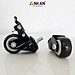 Bánh Xe Đen Đầu Vít Xoay 360 Có Khóa, Hàng Chất Lượng ANKAN, Lắp Xe Đẩy Hàng, Tủ, Bàn Ghế