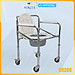 Ghế bô vệ sinh Nikita Inox cao cấp, có bánh xe di chuyển tiện lợi, cho người già, người bệnh và trẻ em mẫu 2021