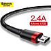 Cáp sạc  Baseus Cafule Micro USB 2.4A nhanh truyền dữ liệu tốc độ cao cho CAMKLF- Hàng chính hãng