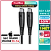 Dây Cáp Sạc Type C to C Sạc Nhanh 60W, Dài 1m, Dây Dù Nylon Siêu Bền RAVPower RP-CB047 - Hàng Chính Hãng