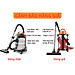 Máy hút bụi công nghiệp đa năng khô và ướt ABG Yili YLW-6263A loại 12 lít công suất 1200W - thùng inox kèm phụ kiện bộ 9 đầu hút, tay hút ga và hút thảm mika - Hàng Chính Hãng