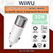 Tẩu củ sạc nhanh xe hơi ô tô PD 60W 2 Type-C USB-A QC3.0 hiệu WIWU Mars cho iphone 16 15 14 13 12 iPad Vivo Oppo samsung Macbook - hàng nhập khẩu