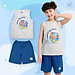 Đồ Bộ Bé Trai BIGFOX - MISS MEOW, Bộ Ba Lỗ Cho Bé Mùa Hè Chất Cotton Mềm Mịn In Khủng Long 3,4,5,6,7,8,9,10,11 Tuổi