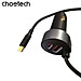 Tẩu Choetech TC0030  sạc nhanh ô tô 65W tích hợp thêm dây cáp sạc lò xo Type C (Hàng chính hãng)