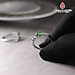 Nhẫn bạc phỉ thủy lục đế vương & lam băng type A hạt 4mm mệnh hỏa, mộc - Ngọc Quý Gemstones