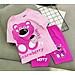 Đồ bộ bé gái, Bộ cộc tay cho bé gái hình kuromi gấu dâu melody từ 8-35kg chất cotton mềm mịn mát