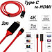 Cáp USB Type-C to HDMI hỗ trợ 4k*2k cho Điện thoại Adroid