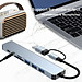 Bộ Chuyển Đổi Hub USB C Hub 8 Trong 1 Type C 3.1 Sang USB 3.0/ Type C/ Đọc Thẻ SD / TF Cho MacBook Notebook Laptop Máy Tính-Hàng Chính Hãng