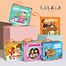 Sách vải kích thích thị giác cho bé sơ sinh 0 đến 12 tháng - Hiệu Lalala Baby - 8 trang kích thước 12x11 cm