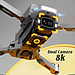 FLycam 4K, Flycam k998 pro max Bay xa 3000m, Máy bay điều khiển từ xa 4 cánh Cảm biến tránh va chạm 4 hướng, Động cơ không chổi than bền bỉ, Tự động bay về, định vị G.P.S - Hàng Chính Hãng