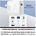 Bộ cóc củ dây sạc nhanh 200W USB A QC 3.0 kèm dây Type C PPS chống cháy hiệu WIWU GAN ESSEN Fast Charger cho iPhone 6 15 14 13 12 11 ProMax cho iPad Pro Air 10.2 9.7 10.5 11 12.9 13 inch S24 S25 cho Macbook cho Laptop Find Flip Fold - Hàng nhập khẩu