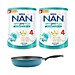 Bộ 2 lon Sữa bột Nestlé NAN OPTIPRO PLUS 4 800g/lon với 5HMO Giúp tiêu hóa tốt + Tăng cường đề kháng + Tặng Chảo Elmich 20cm​ - Bé 2-6 tuổi