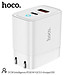 Củ sạc nhanh hoco. DC38 – Hàng Chính Hãng 2 cổng ( USB + Type- C ) 3.1A, PD 20W, Q.C 3.0  hỗ trợ sạc nhanh cho điện thoại