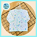 Túi 5 Áo Sơ Sinh Cotton Tay Dài Cài Nút Xéo Họa Tiết JOU - Size 1,2,3 cho bé sơ sinh -9kg