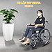 Xe lăn tay có nệm, bô vệ sinh cho người già, người bệnh, người đi lại khó khăn - NIKITA N213-3