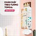 Khăn giấy treo tường 1280 tờ/4 lớp Topgia dạng rút tiện lợi cao cấp, tiết kiệm, an toàn kèm móc treo (Thùng 4 gói) 157x175cm