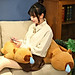 Thú nhồi bông capybara phom nằm đáng yêu - Size từ 60cm đến 90cm - Quà tặng gấu bông chuột lang chảy nước mũi có thể kéo ra được.