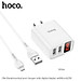 Bộ Sạc Micro-USB Hoco C86 Cho Samsung, Xiaomi, Oppo,... Bộ Sạc 2 Cổng Có Đèn Led, Sạc Nhanh MAX 2.4A - Hàng Chính Hãng
