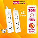 Ổ Cắm Điện Đa Năng Có Công Tắc Nguồn 3/4/6 Ổ , 3M/5M Dây Chống Giật Chống Cháy Chất Lượng Cao Deli - Hàng Chính Hãng - ET401 - 406