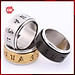 Nhẫn Thần Chú Om Mani Padme Hum Titan không đen xoay 360 độ - Trang sức Bé Heo BHN129