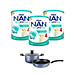 Bộ 3 lon Sữa bột NAN OPTIPRO PLUS 4 Nestle Bé 2-6 tuổi 1500g/lon Giúp tiêu hóa tốt