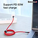 Dây cáp sạc nhanh Type-C truyền data tốc độ cao Baseus Cafule Type C to Type C PD cho Smartphone / Tablet / Macbook / Laptop Type C  dài 1M (3A, 60W, Sạc nhanh PD, Sạc nhanh QC 4.0 Quick Charge) - hàng chính hãng
