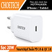 Cóc củ sạc type c sạc nhanh 20W chuẩn PD 3.0 cho iPhone / iPad / Smartphone Android Samsung xiaomi Oppo Huawei hiệu CHOETECH Q5004 trang bị công nghệ chip sạc thông minh, thiết kế siêu nhỏ gọn, cổng cắm EU, thương hiệu của Đức - hàng nhập khẩu