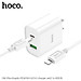 Bộ Sạc Nhanh Dành Cho Hoco. C80 Plus PD20W QC3.0 2 Cổng Sạc Type-C + USB-A Kèm Cáp Type-C To IP Dài 1m Hàng Chính Hãng