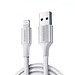 cáp Usb ra Lightning mạ nickel đầu bọc nhôm chống nhiễu có chứng chỉ MFI Ugreen 291LR60163US 2M màu trắng hàng chính hãng