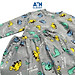 Bộ quần áo dài bé trai họa tiết Khủng Long xám thun xước - AICDBTHZUHVX - AIN Closet