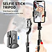 Gậy chụp hình selfie quay phim chống rung kiêm tripod đa năng 2 in 1 kèm remote bluetooth không dây hiệu HOTCASE Gimbal Stablizer L08 hỗ trợ nhiều mức thay đổi độ dài, tripod 3 chân chắc chắn, xoay 360 độ - Hàng nhập khẩu