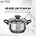 Nồi Inox 5 đáy KIELER đáy từ 16cm nấu nhanh, tiết kiệm điện, có 2 lớp chống dính Whitford ít bám dầu mỡ RW1222-16