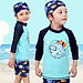 Set đồ bơi bé trai tay lỡ kèm mũ bơi, vải thun bơi Hàn co giãn 4 chiều, dày dặn mịn mát, bộ bơi 2 mảnh con trai dày dặn đẹp | BT13