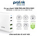Củ sạc nhanh 100W PROLiNK PDC410001, 4 cổng (2xUSB-A QC 3.0 & 2xUSB-C PD 3.0) IntelliSense, sạc điện thoại, laptop - Hàng chính hãng