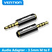 Đầu nối audio 3.5mmMale sang 3.5mm Female Vention VAB-S06 (1 chiếc) - Hàng chính hãng