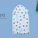 Khăn ủ sơ sinh cotton Babiboo có mũ trùm đầu họa tiết dễ thương cho bé