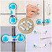 Bộ 4 Khoá Chặn Cửa Tủ , Tủ Lạnh Bảo Vệ An Toàn Cho Bé Milliken NL-3021 - Màu Ngẫu Nhiên