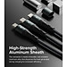 Cáp sạc nhanh đa năng cho điện thoại/tablet RINGKE 3-in-1 Fast Charging Multi Cable 1.2M - Hàng Chính Hãng