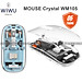 Chuột quang không dây cho IPad , Laptop , Mac book chính hãng WI WU Mouse Crystal WM105 thiết kế trong suốt lộ cơ - hàng chính hãng