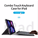 Bao bàn phím Wiwu Combo Touch Cho Ipad Thiết Kế Tinh Tế Và Hiện Đại, Có Thể Tách Rời Bàn Phím Và Ốp, Kết Nối Bluetooth - Hàng Chính Hãng