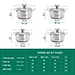 Bộ 4 Nồi Nắp Kiếng 3 Đáy FIVESTAR FS08CG  - Hàng Chính Hãng