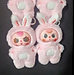 Móc khóa Baby Three đáng yêu - 15cm - Quà tặng móc khóa gấu bông bé ba tai thỏ cute