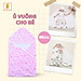 Khăn ủ sơ sinh cotton Babiboo có mũ trùm đầu họa tiết dễ thương cho bé