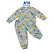 Bộ quần áo dài bé trai họa tiết Khủng Long xám thun xước - AICDBTHZUHVX - AIN Closet
