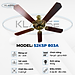 Quạt trần không đèn Klasse 52KSP 803A Hàng chính hãng