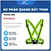 Áo phản quang xanh lá đi phượt loại tốt có khoá cài, dây đai thun độ phát sáng ban đêm tốt